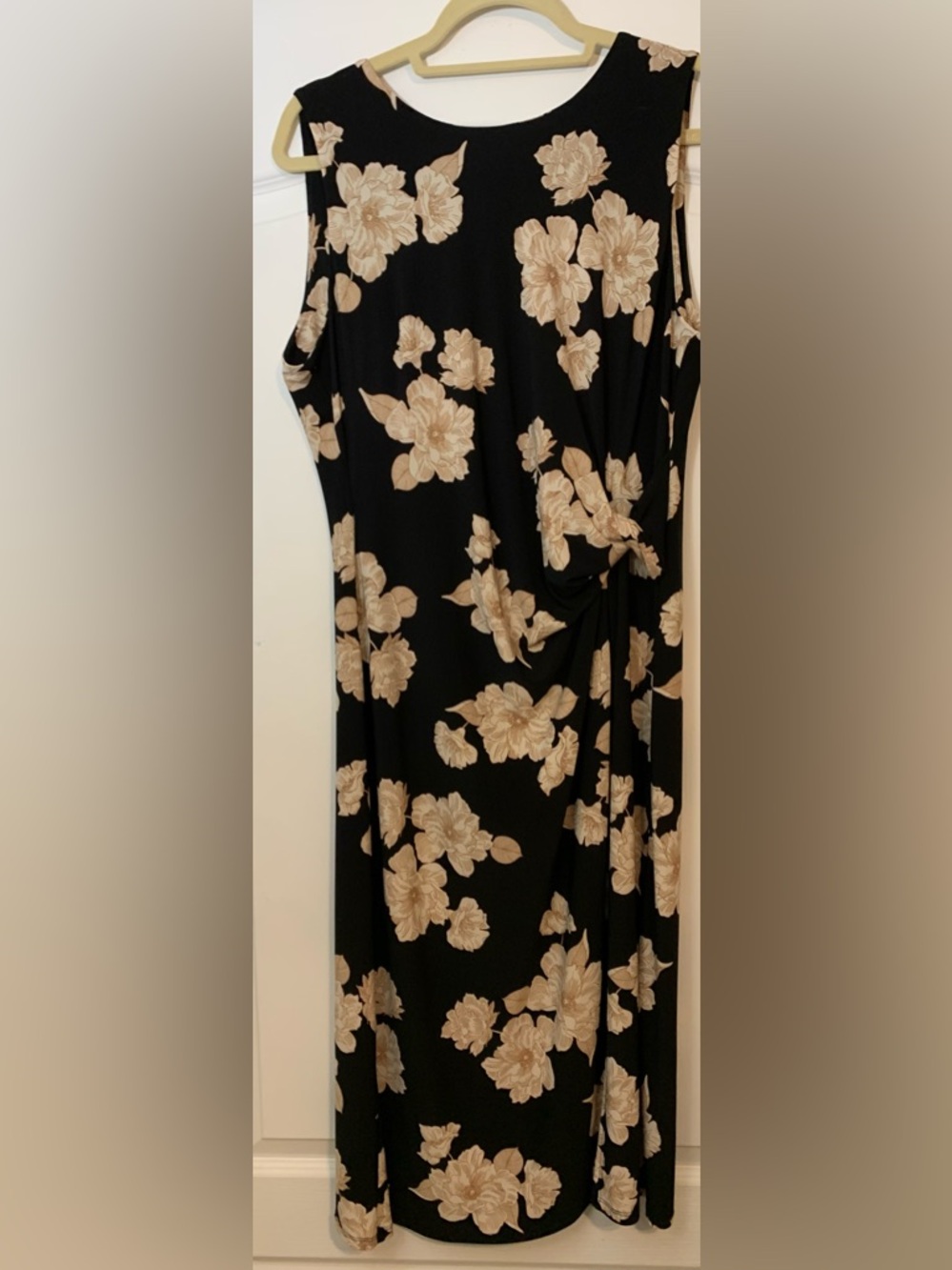 Tommy Hilfiger Black Gold Floral Cocktail Dress Women’s 14 Elegant